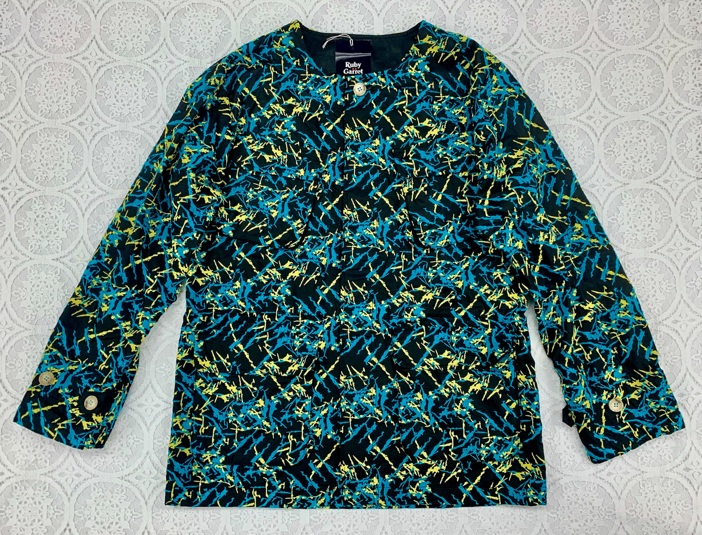 neon print no collar jacket　[ネオプリントノーカラージャケット]　RG01 FJ01